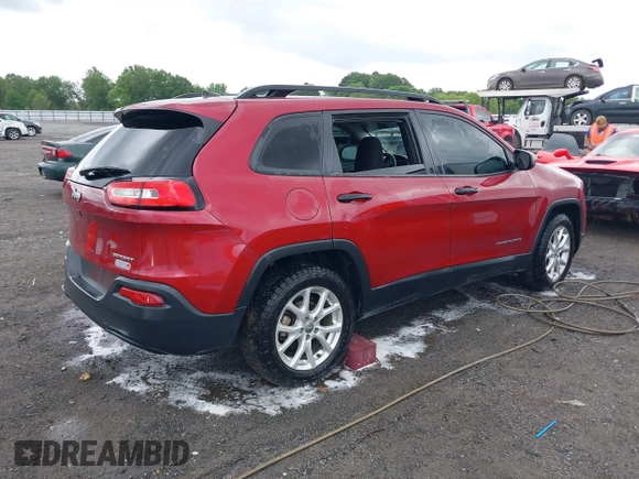 2016 Jeep Cherokee Sport with VIN 1C4PJLAB9GW302925, listed as a IAAI auction lot 42206944 with 133,950 mi miles and . Bid and sale history available at DreamBid. Image 4.