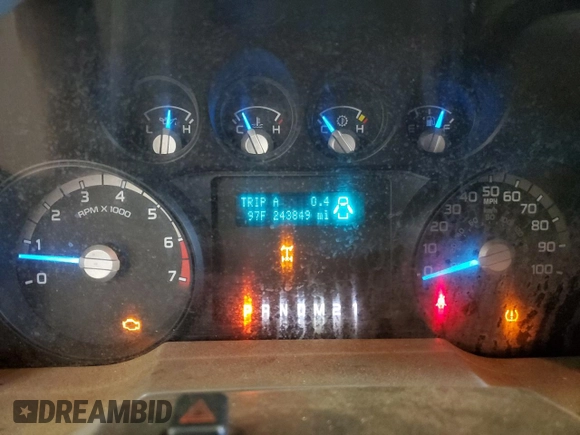 2012 Ford F-250 XL with VIN 1FT7W2A60CEB62164, listed as a Copart auction lot 62677155 with 243,849 mi miles and Clean title. Bid and sale history available at DreamBid. Image 9.