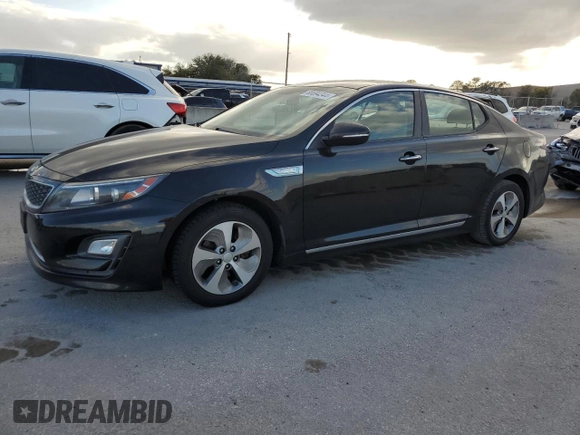 2015 Kia Optima Hybrid with VIN KNAGM4AD2F5082740, listed as a Copart auction lot 80694344 with 132,211 mi miles and Clean Title. Bid and sale history available at carsss.com. Image 1.