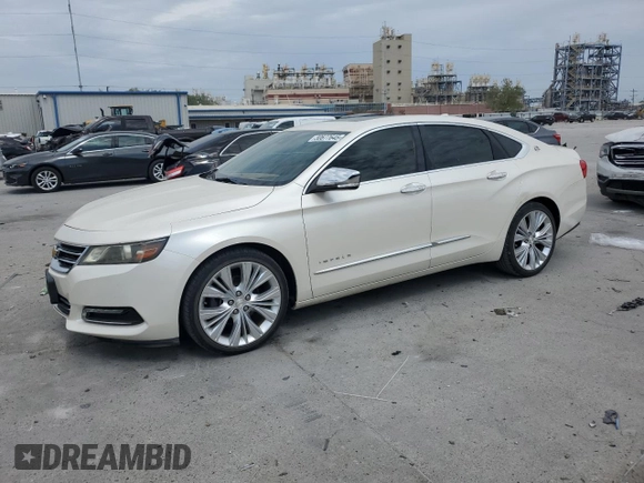 2014 Chevrolet Impala LTZ with VIN 1G1155S39EU144262, listed as a Copart auction lot 50677645 with 69,957 mi miles and Salvage Title. Bid and sale history available at DreamBid. Image 1.