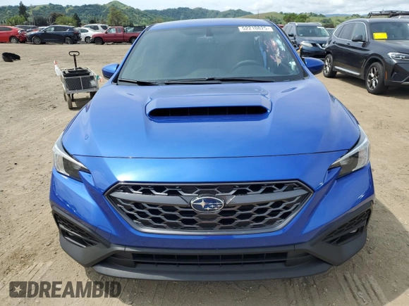 2023 Subaru WRX Premium with VIN JF1VBAF65P9824749, listed as a Copart auction lot 52210825 with 4,965 mi miles and Salvage title. Bid and sale history available at DreamBid. Image 5.