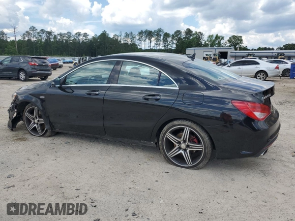 2015 Mercedes-Benz CLA 250 with VIN WDDSJ4GB9FN271368, listed as a Copart auction lot 56956265 with 117,733 mi miles and Salvage title. Bid and sale history available at DreamBid. Image 2.