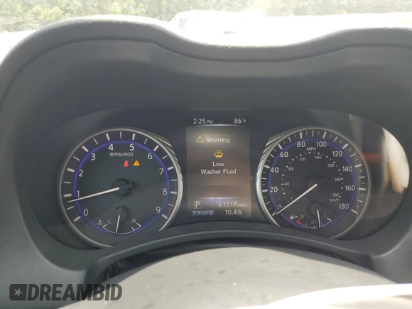2014 Infiniti Q50 Sport with VIN JN1BV7AR4EM702521, listed as a Copart auction lot 61017205 with 61,317 mi miles and Salvage title. Bid and sale history available at DreamBid. Image 9.
