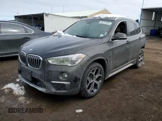 2017 BMW X1 xDrive28i with VIN WBXHT3C37H5F87237, listed as a Copart auction lot 46151025 with 34,297 mi miles and Salvage Title. Bid and sale history available at carsss.com. Image 1.