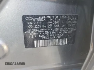 2017 Hyundai Elantra GT with VIN KMHD35LHXHU375806, listed as a Copart auction lot 71941084 with 101,709 mi miles and Salvage Title. Bid and sale history available at carsss.com. Image 12.