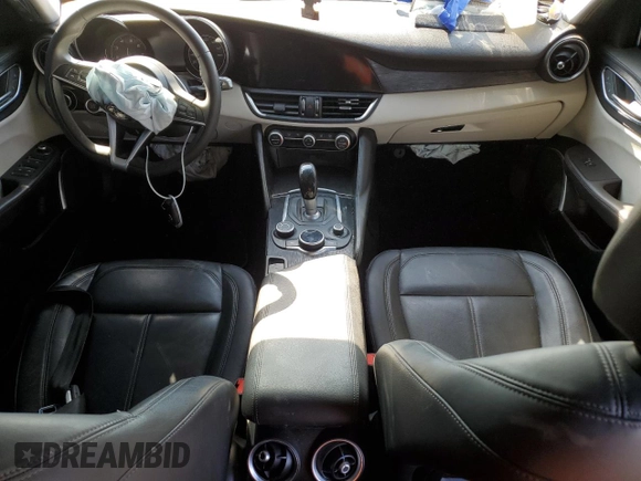 2019 Alfa Romeo Giulia Sport with VIN ZARFAMAN0K7611865, listed as a Copart auction lot 74841374 with 0 mi miles and Salvage Title. Bid and sale history available at carsss.com. Image 8.