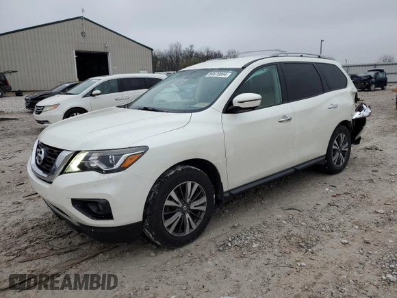 2017 Nissan Pathfinder Platinum with VIN 5N1DR2MN8HC645395, listed as a Copart auction lot 80670894 with 137,091 mi miles and Salvage Title. Bid and sale history available at carsss.com. Image 1.
