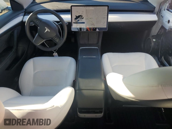 2022 Tesla Model 3 Long Range with VIN 5YJ3E1EB1NF120607, listed as a Copart auction lot 46216825 with 22,850 mi miles and Non Repairable. Bid and sale history available at carsss.com. Image 8.