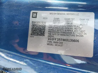 2019 Chevrolet Camaro 1SS with VIN 1G1FF1R74K0135606, listed as a IAAI auction lot 41175313 with 64,034 mi miles. Bid and sale history available at carsss.com. Image 9.
