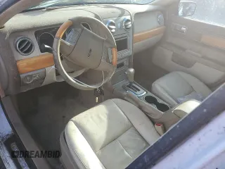 2007 Lincoln MKZ with VIN 3LNHM28T57R638347, listed as a Copart auction lot 46675475 with 0 mi miles and Clean Title. Bid and sale history available at carsss.com. Image 8.