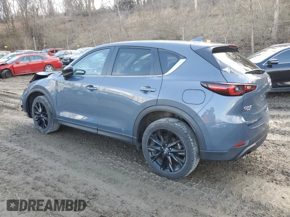 2023 Mazda CX-5 S Carbon Edition with VIN JM3KFBCM6P0223680, listed as a Copart auction lot 48128735 with 21,499 mi miles and Salvage Title. Bid and sale history available at carsss.com. Image 2.