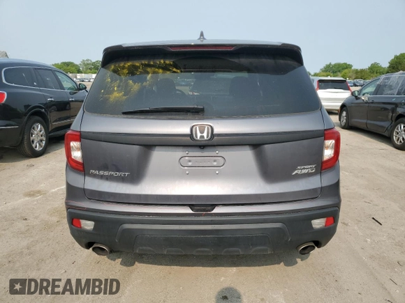 2020 Honda Passport Sport with VIN 5FNYF8H29LB014989, listed as a Copart auction lot 58709715 with 55,230 mi miles and Salvage title. Bid and sale history available at DreamBid. Image 6.