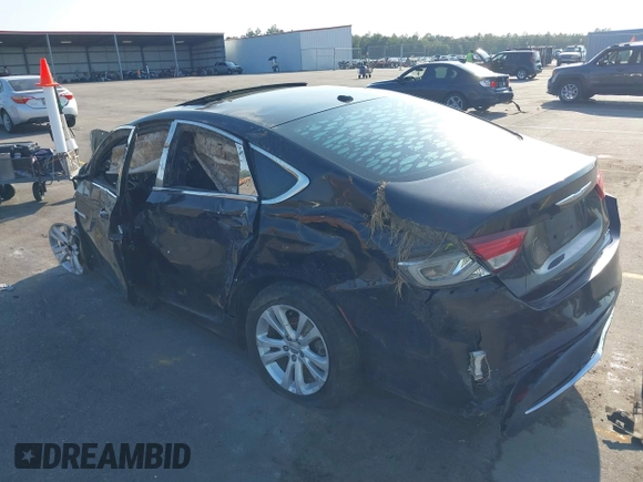 2015 Chrysler 200 Limited with VIN 1C3CCCAB9FN568611, listed as a IAAI auction lot 40515085 with 1 mi miles. Bid and sale history available at carsss.com. Image 3.