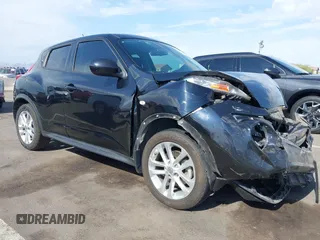 2014 Nissan Juke S with VIN JN8AF5MRXET453805, listed as a IAAI auction lot 42644575 with 101,742 mi miles and . Bid and sale history available at DreamBid. Image 1.