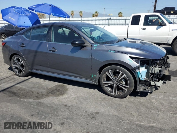 2021 Nissan Sentra SR with VIN 3N1AB8DV0MY311705, listed as a Copart auction lot 52202775 with 24,583 mi miles and Salvage Title. Bid and sale history available at DreamBid. Image 4.