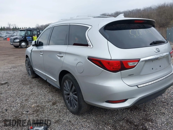 2016 Infiniti QX60 with VIN 5N1AL0MM8GC518533, listed as a IAAI auction lot 41947606 with 100,185 mi miles and . Bid and sale history available at DreamBid. Image 3.