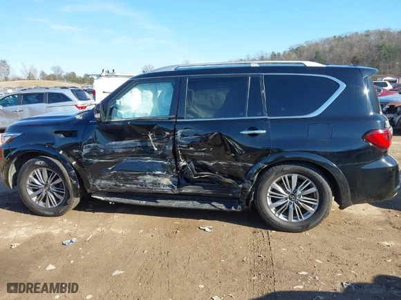 2020 Infiniti QX80 LUXE with VIN JN8AZ2NE4L9254440, listed as a IAAI auction lot 41445636 with NaN miles. Bid and sale history available at carsss.com. Image 14.