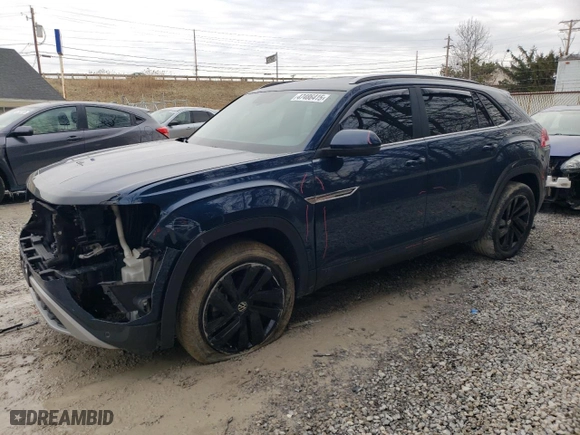 2022 Volkswagen Atlas Cross Sport 3.6L V6 SE w/Technology with VIN 1V2HE2CA9NC211478, listed as a Copart auction lot 47486415 with 44,525 mi miles and Non Repairable. Bid and sale history available at carsss.com. Image 1.