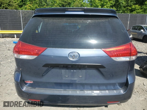 2013 Toyota Sienna L with VIN 5TDZK3DC7DS381775, listed as a Copart auction lot 57252145 with 221,160 mi miles and Salvage title. Bid and sale history available at DreamBid. Image 6.