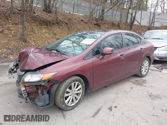 2012 Honda Civic EX with VIN 2HGFB2F83CH543244, listed as a IAAI auction lot 42009226 with 106,175 mi miles and . Bid and sale history available at DreamBid. Image 2.