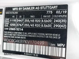 2019 Mercedes-Benz GLC 300 z VIN WDC0G4KB7KV170499, wystawiony jako IAAI lot #42096847 z przebiegiem 81 951 mil mil oraz . Historia ofert i sprzedaży dostępna na DreamBid. Obrazek 9.