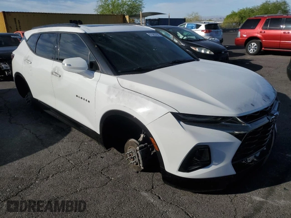 2019 Chevrolet Blazer RS with VIN 3GNKBJRSXKS661583, listed as a Copart auction lot 87083394 with 276,506 mi miles and Salvage title. Bid and sale history available at DreamBid. Image 4.