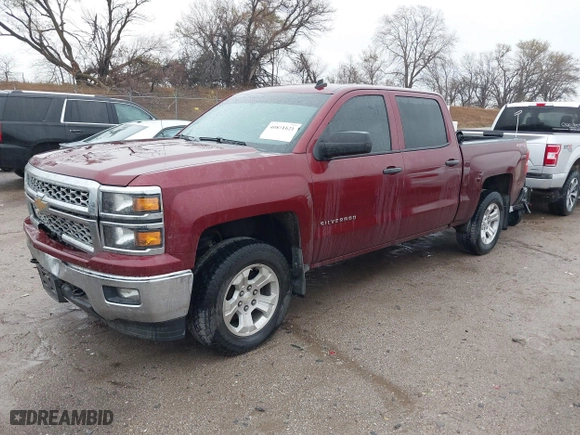 2014 Chevrolet Silverado 1500 LT with VIN 3GCUKREC6EG454842, listed as a IAAI auction lot 40831621 with 158,930 mi miles. Bid and sale history available at carsss.com. Image 2.