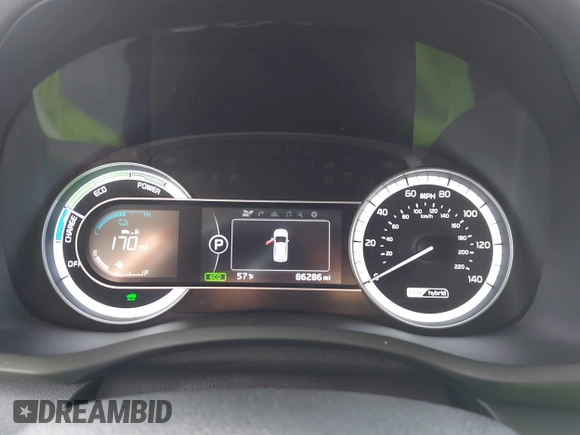 2019 Kia Niro Touring with VIN KNDCE3LC6K5336361, listed as a IAAI auction lot 41592273 with 86,286 mi miles. Bid and sale history available at carsss.com. Image 7.