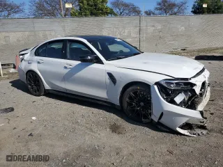 2023 BMW M3 Competition xDrive with VIN WBS43AY01PFN54537, listed as a Copart auction lot 49723805 with 0 mi miles and Salvage Title. Bid and sale history available at carsss.com. Image 4.