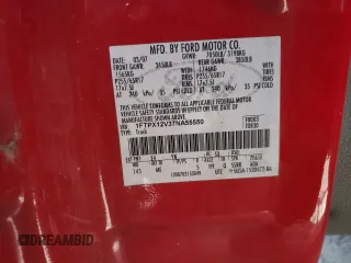 2007 Ford F-150 XL z VIN 1FTPX12V37NA55550, wystawiony jako Copart lot #52700325 z przebiegiem 219 721 mil mil oraz Szkoda całkowita • Salvage title. Historia ofert i sprzedaży dostępna na DreamBid. Obrazek 12.