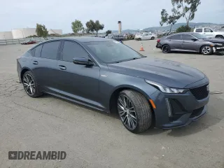 2020 Cadillac CT5 V-Series with VIN 1G6DV5RW5L0151558, listed as a Copart auction lot 47098245 with 60,790 mi miles and Salvage Title. Bid and sale history available at carsss.com. Image 4.