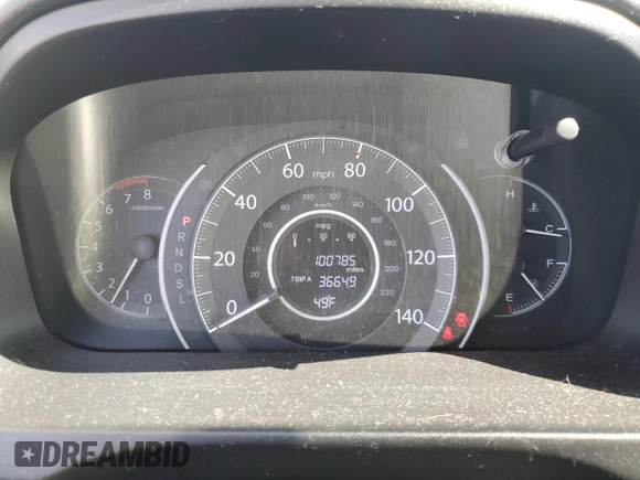 2015 Honda CR-V EX-L with VIN 5J6RM4H72FL019221, listed as a Copart auction lot 49977595 with 100,785 mi miles and Salvage Title. Bid and sale history available at carsss.com. Image 9.