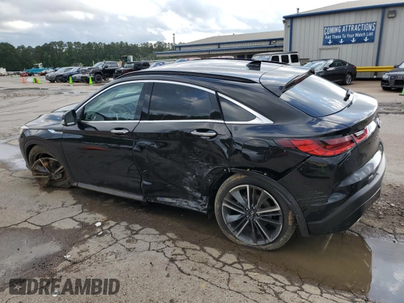 2025 Infiniti QX55 Luxe with VIN 3PCAJ5JRXSF106746, listed as a Copart auction lot 54404335 with 4,466 mi miles and Salvage title. Bid and sale history available at DreamBid. Image 2.