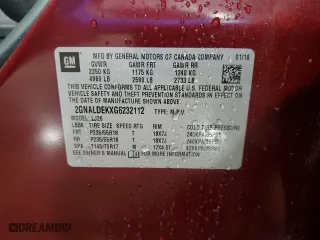 2016 Chevrolet Equinox LTZ with VIN 2GNALDEKXG6232112, listed as a Copart auction lot 48579775 with 173,039 mi miles and Salvage Title. Bid and sale history available at carsss.com. Image 13.