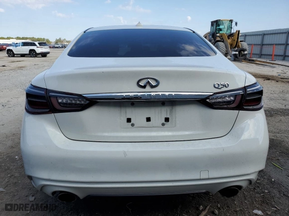 2018 Infiniti Q50 2.0t LUXE with VIN JN1CV7APXJM241371, listed as a Copart auction lot 44465285 with NaN miles and Salvage Title. Bid and sale history available at carsss.com. Image 6.