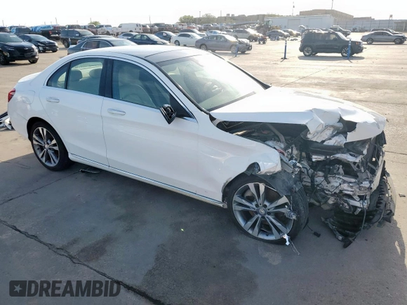 2017 Mercedes-Benz C 300 with VIN 55SWF4KB3HU206584, listed as a Copart auction lot 50597005 with 143,917 mi miles and Salvage Title. Bid and sale history available at carsss.com. Image 4.