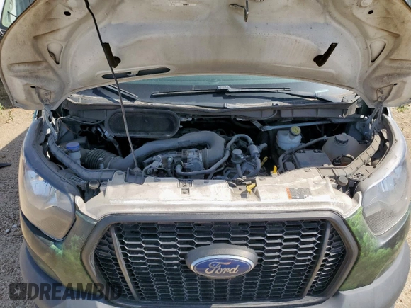 2021 Ford Transit Cargo with VIN 1FTBR1C8XMKA19347, listed as a Copart auction lot 54431575 with 161,668 mi miles and Salvage title. Bid and sale history available at DreamBid. Image 12.