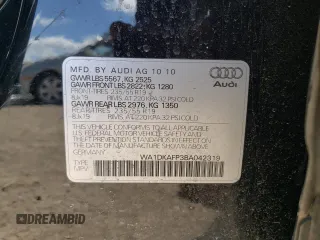 2011 Audi Q5 Premium Plus with VIN WA1DKAFP3BA042319, listed as a Copart auction lot 52909495 with 136,866 mi miles and Salvage title. Bid and sale history available at DreamBid. Image 12.