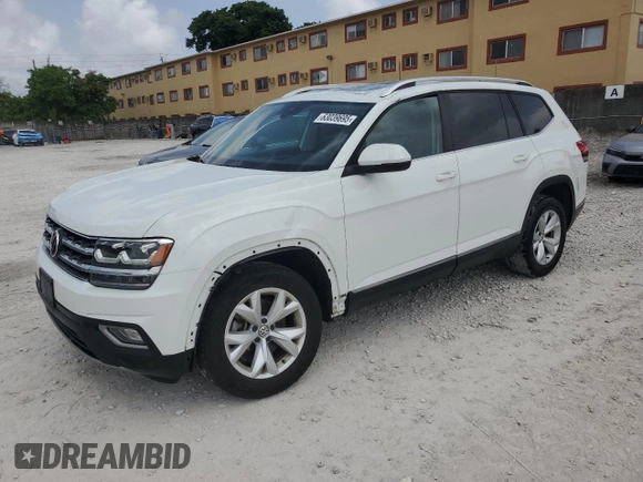 2018 Volkswagen Atlas SEL with VIN 1V2MR2CA1JC593521, listed as a Copart auction lot 63039695 with 30,856 mi miles and Salvage title. Bid and sale history available at DreamBid. Image 1.