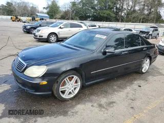 2001 Mercedes-Benz S-Class with VIN WDBNG75J11A215876, listed as a Copart auction lot 45164495 with 198,752 mi miles and Salvage Title. Bid and sale history available at carsss.com. Image 1.