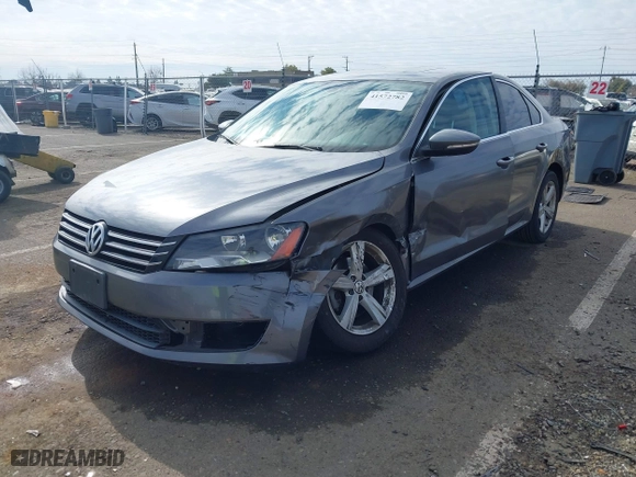 2012 Volkswagen Passat SE with VIN 1VWBP7A35CC024137, listed as a IAAI auction lot 41572782 with 138,827 mi miles. Bid and sale history available at carsss.com. Image 2.