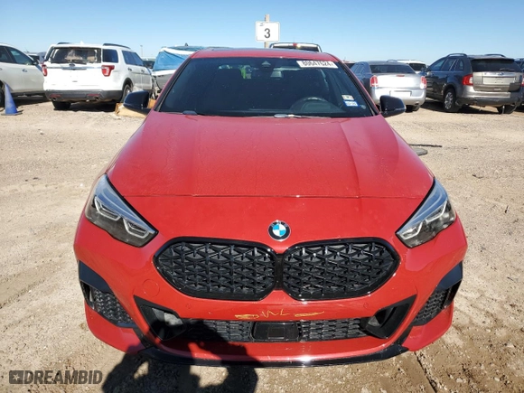 2021 BMW 2 Series M235i xDrive with VIN WBA13AL02M7H72672, listed as a Copart auction lot 80647624 with 35,067 mi miles and Salvage Title. Bid and sale history available at carsss.com. Image 5.