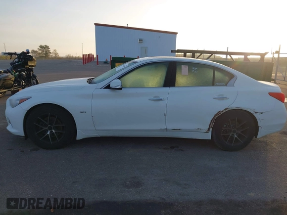 2017 Infiniti Q50 3.0t Premium with VIN JN1EV7AR1HM840809, listed as a IAAI auction lot 40866899 with 106,716 mi miles. Bid and sale history available at carsss.com. Image 14.