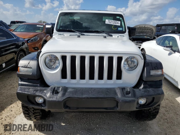 2021 Jeep Wrangler Sport with VIN 1C4GJXAG8MW621800, listed as a Copart auction lot 75312824 with 49,409 mi miles and Non Repairable. Bid and sale history available at DreamBid. Image 5.