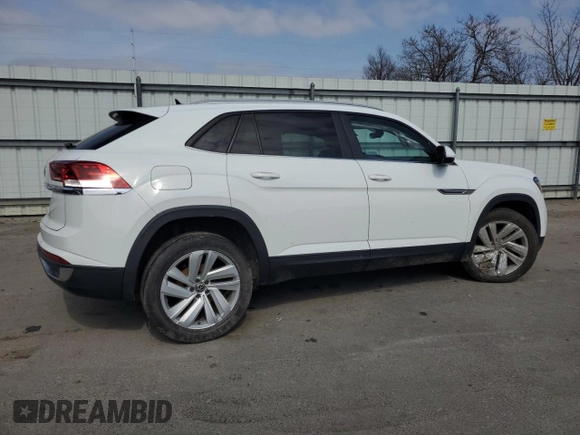 2021 Volkswagen Atlas SE with VIN 1V2JE2CA4MC229791, listed as a Copart auction lot 48929455 with 76,407 mi miles and Salvage title. Bid and sale history available at DreamBid. Image 3.