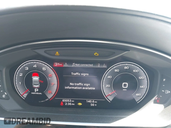 2019 Audi A8 with VIN WAU8DAF82KN004287, listed as a IAAI auction lot 41962495 with 65,053 mi miles and . Bid and sale history available at DreamBid. Image 7.