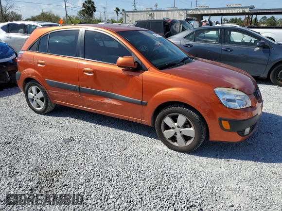 2009 Kia Rio LX with VIN KNADE243896494604, listed as a Copart auction lot 44298485 with 75,326 mi miles and Non Repairable. Bid and sale history available at carsss.com. Image 4.