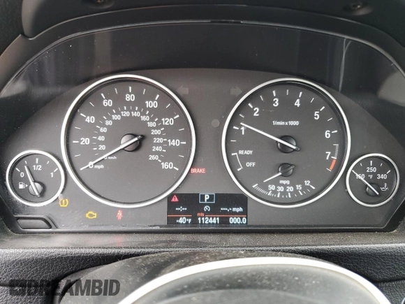2013 BMW 3 Series 328i xDrive with VIN WBA3B5G56DNP41068, listed as a Copart auction lot 54586325 with 112,441 mi miles and Salvage title. Bid and sale history available at DreamBid. Image 9.