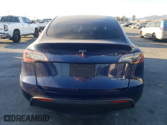 2021 Tesla Model Y Long Range with VIN 5YJYGDEE8MF148849, listed as a Copart auction lot 80894154 with 61,022 mi miles and Salvage Title. Bid and sale history available at carsss.com. Image 6.