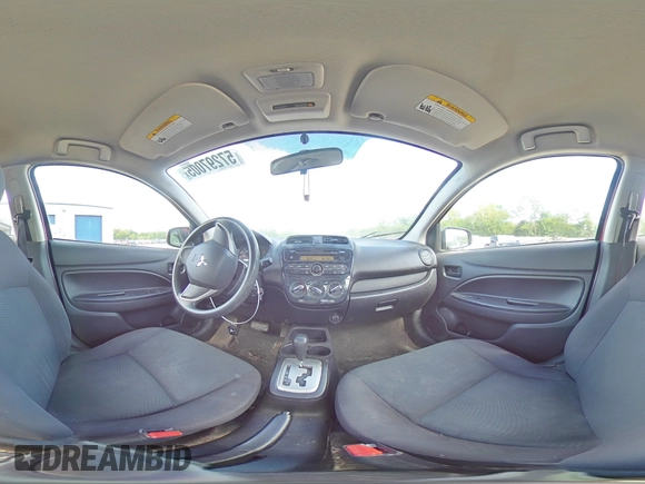 2017 Mitsubishi Mirage ES z VIN ML32F3FJ6HHF14527, wystawiony jako Copart lot #57297005 z przebiegiem 81 046 mil mil oraz Szkoda całkowita • Salvage title. Historia ofert i sprzedaży dostępna na DreamBid. Obrazek 14.